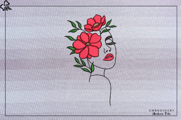 Abstract Floral Woman Embroidery Review for Handmade Gifts