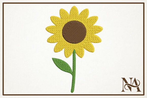 Bright Sunflower Embroidery Design for Boutique Sweatshirts