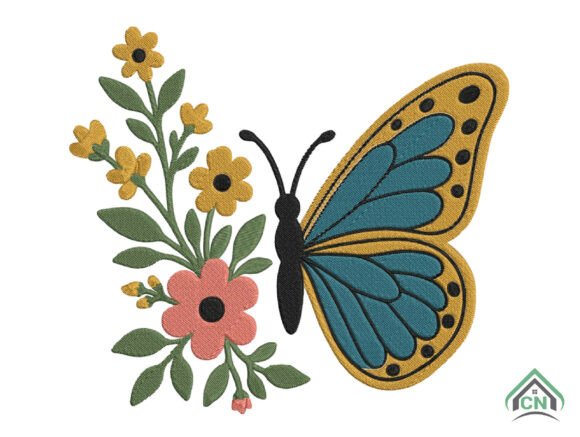 Butterfly with Flower Embroidery Design Review