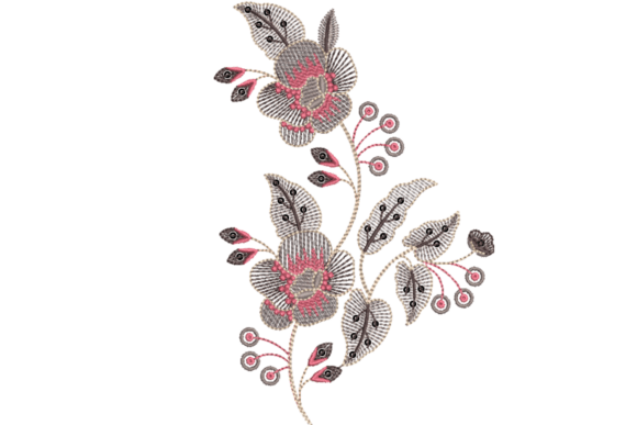 Flowing Floral Ornament Embroidery Design Review
