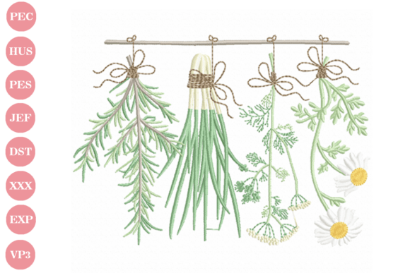 Hanging Herbs Kitchen Embroidery Review: A Botanical Delight for Handmade Projects