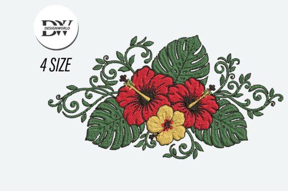 Hibiscus Embroidery Design Review for Small Business Merchandise