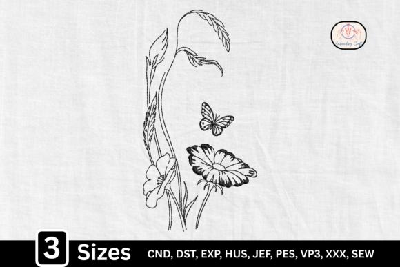 Line Art Minimal Floral Butterfly: A Review for Embroidery Sellers