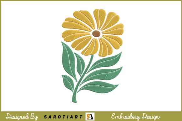 Modern Golden Daisy Embroidery Review for Apparel Projects