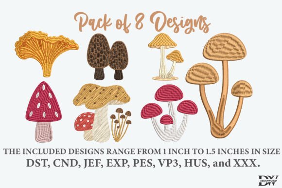Mushroom Embroidery Design Review for Small Business Merch