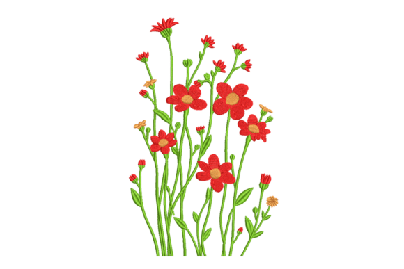 Red Wildflower Bouquet Embroidery Design Review