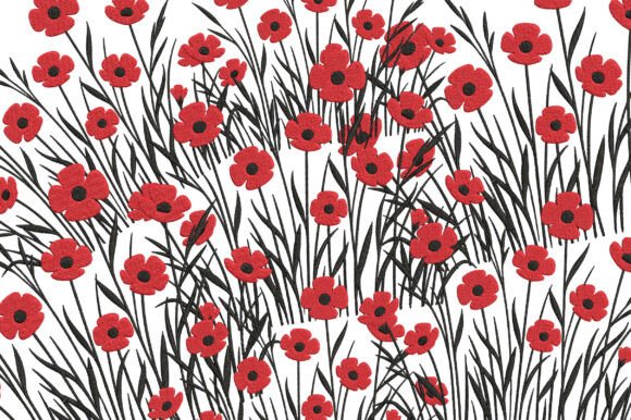 Red Wildflowers Embroidery Design Review for Boutique Sweatshirts