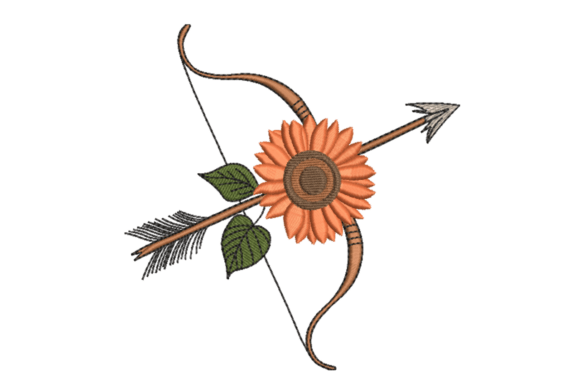 Review of Sunflower Bow Arrow Embroidery Design