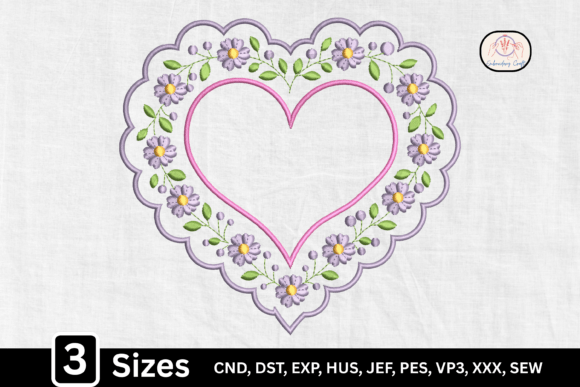 Romantic Lace Floral Heart Embroidery Design Review