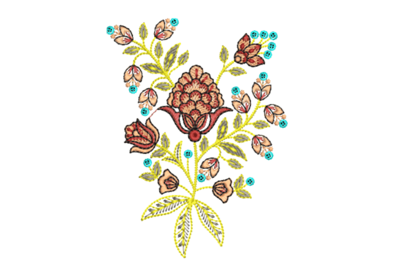 Rose Embroidery Design for Premium Sweatshirts