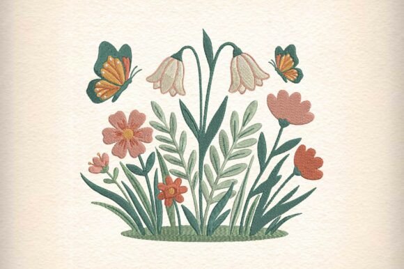 Spring Flower Garden Embroidery Design Review for Personalized Gifts