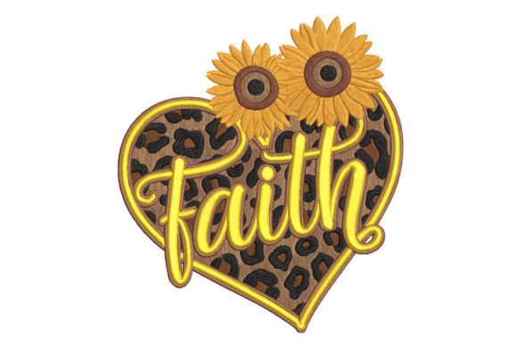 Sunflower Leopard Heart: A Versatile Embroidery Design for Seasonal Collections
